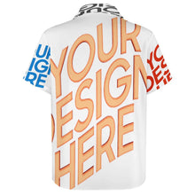 Lade das Bild in den Galerie-Viewer, Herren Kurzarmhemd mit Revers und Taschen B339 mit Fotos Muster Text Logo selbst gestalten und bedrucken