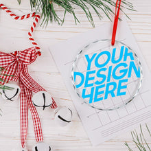 Lade das Bild in den Galerie-Viewer, Runder Anhänger aus Glas mit Foto Text selbst gestalten und bedrucken