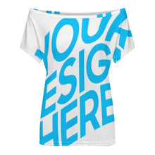 Lade das Bild in den Galerie-Viewer, Einzelbild-Design Damen / Frauen Schulterfreies Kurzarm Oberteil LM076 mit Foto Design Motiv Text selbst gestalten und bedrucken