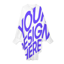 Lade das Bild in den Galerie-Viewer, Lockeres Kleid mit Fledermausärmeln WQ mit Foto Design Motiv Text selbst gestalten und bedrucken (Simple Design)