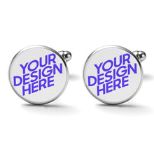 Lade das Bild in den Galerie-Viewer, Manschettenknöpfe für Hemden mit Foto Design Motiv Text selbst gestalten und bedrucken