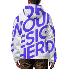 Lade das Bild in den Galerie-Viewer, Einzelbild-Design Leichte atmungsaktive Windbreaker Windjacke mit Kapuze für Herren / Männer MWL402 mit Foto Design Motiv Text selbst gestalten und bedrucken