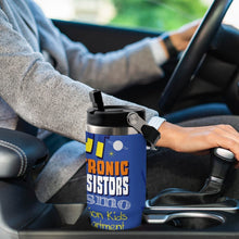 Lade das Bild in den Galerie-Viewer, Personalisierter 30oz Edelstahl Tumbler mit Griff & Trinkhalm