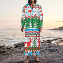 Lade das Bild in den Galerie-Viewer, Personalisierter Kaftan | Langes V-Ausschnitt Kleid selbst gestalten