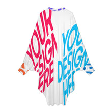 Lade das Bild in den Galerie-Viewer, Multi-Image-Design Lockeres Kleid mit Fledermausärmeln WQ mit Foto Design Motiv Text selbst gestalten und bedrucken (Simple Design)

