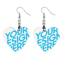 Lade das Bild in den Galerie-Viewer, Ohrhänger aus Holz / Paar Ohrringe ( 2-tlg ) mit Foto Text selbst gestalten und bedrucken