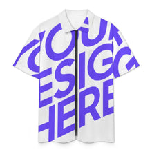 Lade das Bild in den Galerie-Viewer, Einzelbild-Design Herren / Männer Kurzarmhemd mit Reißverschluss LM816 mit Foto Design Motiv Text selbst gestalten und bedrucken