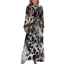 Lade das Bild in den Galerie-Viewer, Maxikleid Langarm mit Stehkragen | Oversized & Elegant | Selbst Gestalten