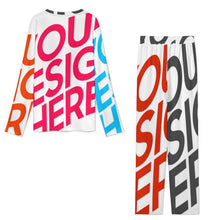 Lade das Bild in den Galerie-Viewer, Multi-Image-Druck Damen / Frauen Lässiger Langarm Hosenanzug A86TZ mit Foto Design Motiv Text selbst gestalten und bedrucken