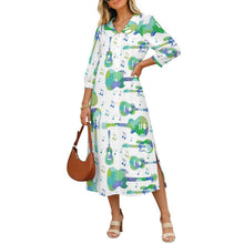 Lade das Bild in den Galerie-Viewer, Langes Blusenkleid mit individuellem Druck – personalisierbar