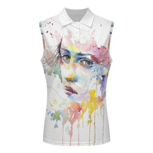 Lade das Bild in den Galerie-Viewer, Damen Polo-Shirt ärmellos | personalisieren & bedrucken