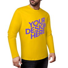 Lade das Bild in den Galerie-Viewer, 100% Baumwolle Vorderseite-Druck Herren/Männer Langarm Shirt Verschiedne Farben mit Foto Design Motiv Text selbst gestalten und bedrucken