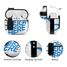 Lade das Bild in den Galerie-Viewer, Voll Druck Apple AirPods 4 Kopfhörer Hülle Schutzhülle Case Cover (Schnalle mit schwarzem Rand) mit Fotos Muster Text Logo selbst gestalten und bedrucken