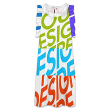 Lade das Bild in den Galerie-Viewer, Multi-Image-Design Damen / Frauen Kleid mit Volants F11Q mit Foto Design Motiv Text selbst gestalten und bedrucken (Simple Design)