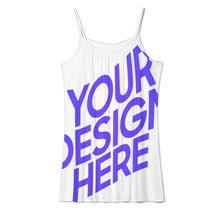 Lade das Bild in den Galerie-Viewer, Einzelbild-Design Strandkleid Mini-Strandkleid mit Trägern F28Q mit Foto Design Motiv Text selbst gestalten und bedrucken (Simple Design)