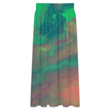 Lade das Bild in den Galerie-Viewer, Damen elastischer High-Waist Rock mit Raffung aus atmungsaktivem Milk Silk und individueller Bedruckung