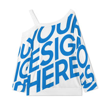 Lade das Bild in den Galerie-Viewer, Einzelbild-Design Sweatshirt mit schrägem Kragen und überschnittenen Schultern für Damen / Frauen T-Shirt A11L mit Foto Design Motiv Text selbst gestalten und bedrucken (Simple Design)