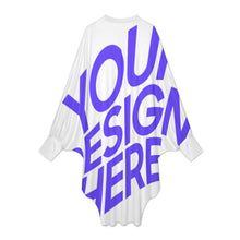 Lade das Bild in den Galerie-Viewer, Lockeres Kleid mit Fledermausärmeln WQ mit Foto Design Motiv Text selbst gestalten und bedrucken (Simple Design)