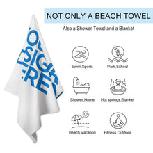 Lade das Bild in den Galerie-Viewer, Große Größe Strandtuch Saunatuch Leichtes Badetuch (horizontale oder vertikale Version verfügbar) mit Foto Design Motiv Text selbst gestalten und bedrucken