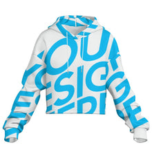 Lade das Bild in den Galerie-Viewer, Einzelbild-Design Damen / Frauen Kurzer Hoodie ohne Saum MXU022 mit Foto Design Motiv Text selbst gestalten und bedrucken (Simple Design)