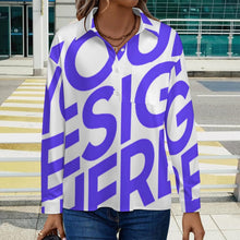 Lade das Bild in den Galerie-Viewer, Einzelbilddruck Damen / Frauen Hemd mit überschnittenen Schultern LM554 mit Foto Design Motiv Text selbst gestalten und bedrucken