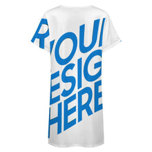 Lade das Bild in den Galerie-Viewer, Damen / Frauen Lockeres Kurzarm Pyjama Nachthemd LM413 mit Fotos Muster Text Logo selbst gestalten und bedrucken