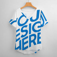 Lade das Bild in den Galerie-Viewer, Einzelbild-Design Ice Silk Short Sleeve Shirt V-Neck T-Shirt NZ109 - Damen / Frauen - selbst gestalten und bedrucken