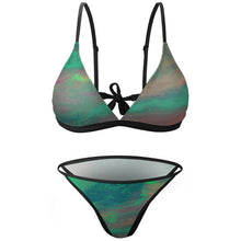 Lade das Bild in den Galerie-Viewer, Spaghetti-Träger Bikini bedrucken | Low-Waist Zweiteiler | Personalisiert
