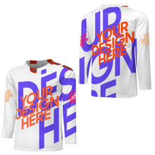 Lade das Bild in den Galerie-Viewer, Herren / Männer Rugby Trikot langes T-Shirt WL mit Foto Design Motiv Text selbst gestalten und bedrucken (Simple Design)