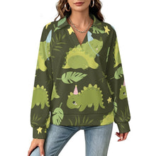 Lade das Bild in den Galerie-Viewer, Damen Sweatshirt mit V-Ausschnitt – individuell gestaltbar