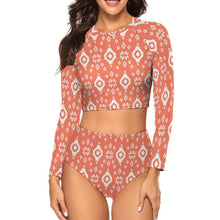 Lade das Bild in den Galerie-Viewer, Langarm Bikini Set Damen Personalisierbar | Rash Guard Crop Top