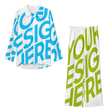 Lade das Bild in den Galerie-Viewer, Einzelbilddruck Damen / Frauen Langärmliger Anzug A73TZ mit Foto Design Motiv Text selbst gestalten und bedrucken