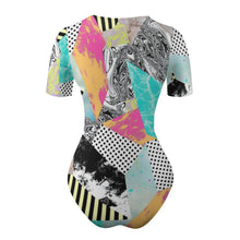 Lade das Bild in den Galerie-Viewer, Damen Bodysuit Kurzarm | Body mit Druckknopf im Schritt | S-4XL