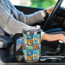 Lade das Bild in den Galerie-Viewer, Personalisierter 40oz Edelstahl-Tumbler mit Griff und UV-Druck