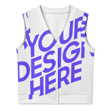 Lade das Bild in den Galerie-Viewer, Damen / Frauen Pullover Ärmellose Strickjacke LM562 mit Fotos Muster Text Logo selbst gestalten und bedrucken