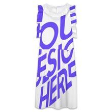 Lade das Bild in den Galerie-Viewer, Einzelbild-Design Damen / Frauen Kleid mit Volants F11Q mit Foto Design Motiv Text selbst gestalten und bedrucken (Simple Design)