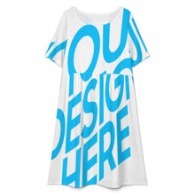 Lade das Bild in den Galerie-Viewer, Einzelbilddruck Damen / Frauen Rundhals Kurzarmkleid B16Q mit Fotos Muster Text Logo selbst gestalten und bedrucken