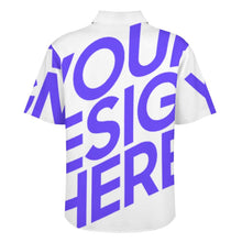 Lade das Bild in den Galerie-Viewer, Einzelbild-Design Herren Kurzarmhemd mit Revers und doppelter Pattentasche LM056 mit Ihrem Design Motiv Foto Text selbst gestalten und bedrucken