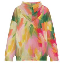 Lade das Bild in den Galerie-Viewer, Damen Kapuzenjacke mit Reißverschluss aus Air-Layer Stoff und individueller Grafikgestaltung