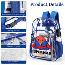 Lade das Bild in den Galerie-Viewer, Transparenter Rucksack mit Netzfach – individuell bedruckbar mit eigenem Motiv