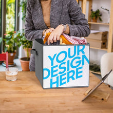 Lade das Bild in den Galerie-Viewer, Faltbare Aufbewahrungsbehälter / Aufbewahrungsbox aus Oxford-Gewebe mit Foto Text selbst gestalten und bedrucken