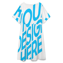 Lade das Bild in den Galerie-Viewer, Einzelbilddruck Damen / Frauen Rundhals Kurzarmkleid B16Q mit Fotos Muster Text Logo selbst gestalten und bedrucken