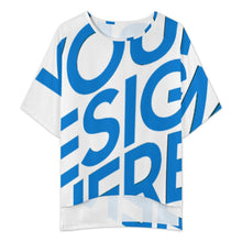 Lade das Bild in den Galerie-Viewer, Einzelbilddruck Damen / Frauen Set aus Hemd mit Rundhalsausschnitt und Fledermausärmeln + Hose mit weitem Bein und elastischem Bund YKL04 mit Fotos Muster Text Logo selbst gestalten und bedrucken