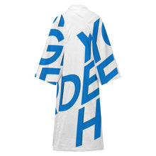 Lade das Bild in den Galerie-Viewer, Einzelbild-Design Unisex Langarm Plüschiger bequemer Wickelmantel Pyjama LYQ129 mit Fotos Muster Text Logo selbst gestalten und bedrucken