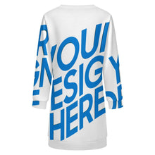 Lade das Bild in den Galerie-Viewer, Einzelbilddruck Damen / Frauen Langärmliges Pulloverkleid LM565 mit Fotos Muster Text Logo selbst gestalten und bedrucken