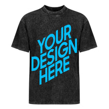 Lade das Bild in den Galerie-Viewer, Unisex Vintage T-Shirt mit kurzen Ärmeln mit Fotos Muster Text Logo selbst gestalten und bedrucken