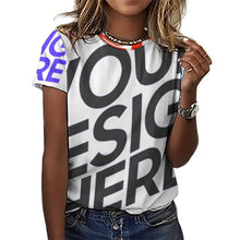 Lade das Bild in den Galerie-Viewer, Multi-Image-Design Damen / Herren T-Shirt mit Volldruck NT mit Foto Design Motiv Text selbst gestalten und bedrucken (Simple Design) (Sonderangebot)