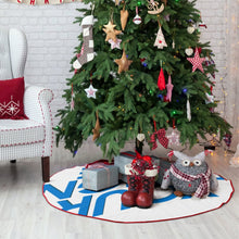 Lade das Bild in den Galerie-Viewer, Weihnachtsbaumrock Weihnachtsbaumdecke (rote Kante) (doppelseitig gleiches Bild) mit selbst gestalten und bedrucken