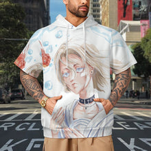 Lade das Bild in den Galerie-Viewer, Herren Kurzarm Hoodie personalisieren | Air-Layer Kapuzenpullover