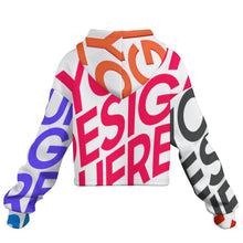Lade das Bild in den Galerie-Viewer, Multi-Image-Design Damen / Frauen Kurzer Hoodie ohne Saum MXU022 mit Foto Design Motiv Text selbst gestalten und bedrucken (Simple Design)
